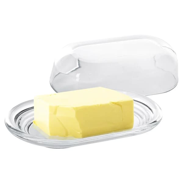 Smørboks - Smøropbevaring - Glas - Oval