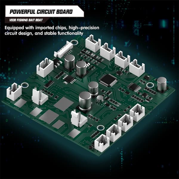 Foderbåd til karpefiskeri - V030 agnbåd - Basisversion - ABS - 12 V - Stor model