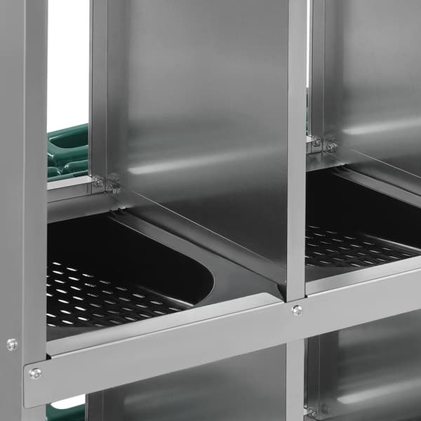 Hönsrede med 6 fack - Rektangulär värpredelåda - Plast - För höns - Modern - Grön