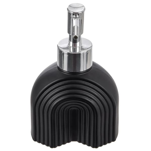 Sæbedispenser - Sæbepumpe - Glas - 180 ml - Sort