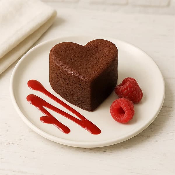 Biscuitform - Hjerteformet - Silikone - 29 x 17,5 x 3,8 cm - Brun