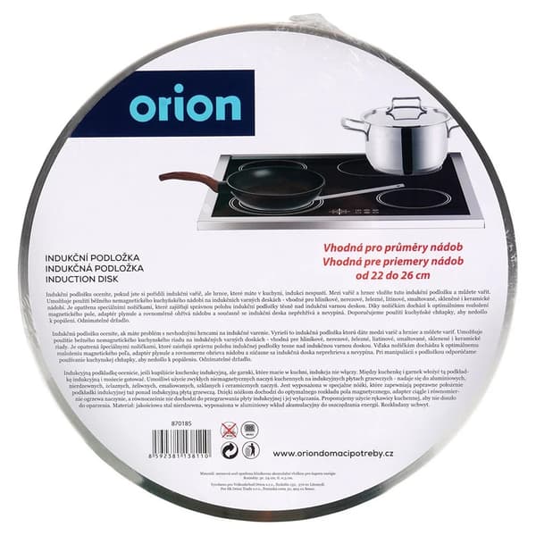 Induktionsplade - Adapterplade til induktion - Rustfrit stål - 24 cm - Sølv