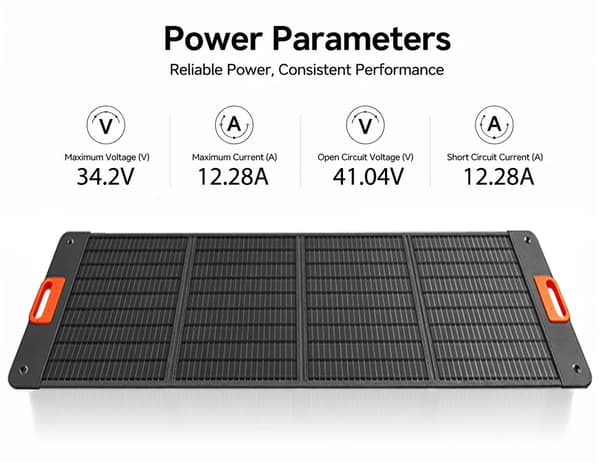 Bærbart solpanel - 400 W solpanel - Foldbart - Justerbart støtteben - IP68-vandtæt - 34,2 V - 16,8 kg