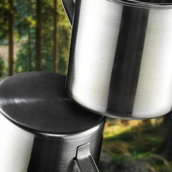 Stålmugg - Turistmugg för Te - 400 ml - Stål - Silver