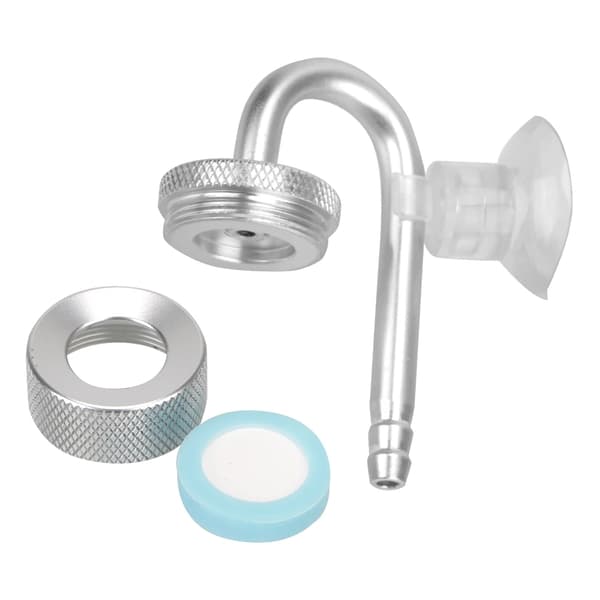 Akvarie-CO2-diffusor - Bubbelatomiserare - Sugkopp - För Växttillväxt - Silver