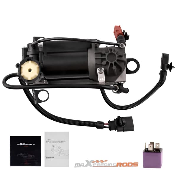 Kompressor luftaffjedring - Luftfjederkompressor 4E0616007 - Med relæ - Til A8 6/8-cyl motor