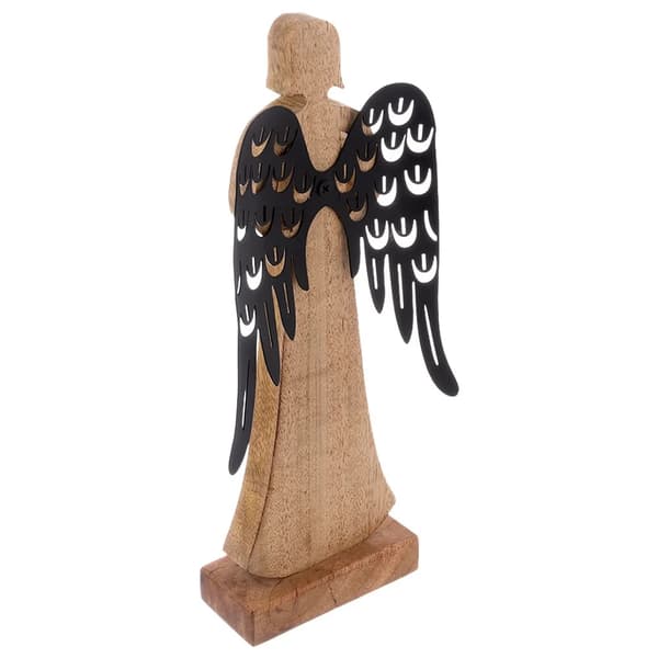 Englefigur MANGO - Træ - 32,5 cm - Brun - Størrelse L