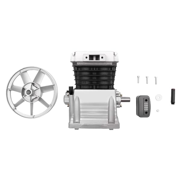 3 hk kompressoraggregat - Stempelkompressor Pumpehoved - 2-Cylindret Luftkompressor - Med Lyddæmper - Til Industriel AC-Drift