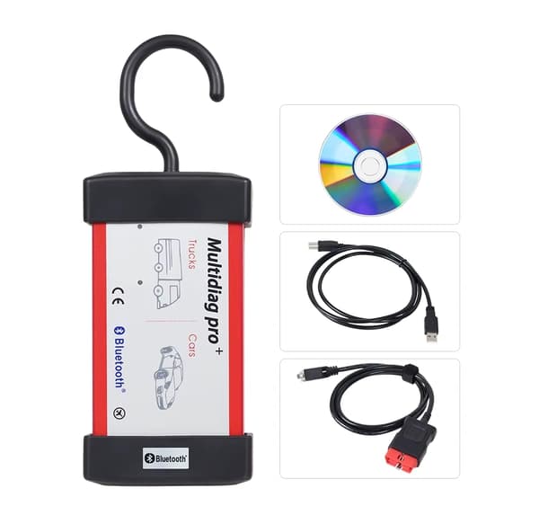 Multidiag Pro+ - TCS NEW VCI - 5PCS Multidiag BT - Bluetooth - B+ Single PCB - Software 2021.11/2018.RO/2017.R3 - 12–24 V - Bil- og lastbildiagnose
