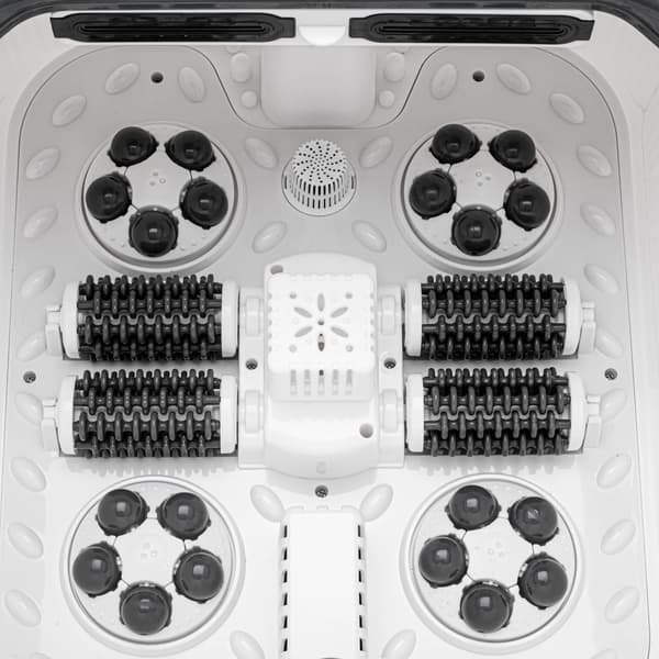 Fodspa-massager - AD2184 - Vandvarmer - LED-panel - Regnbruser - 4 massagevalser - Timer - Saltbeholder