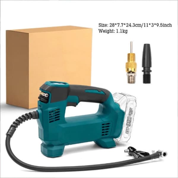 Trådlös bildäckspump - 21 V luftpump - 120 PSI - Digital display - LED-belysning - Dubbla batterier