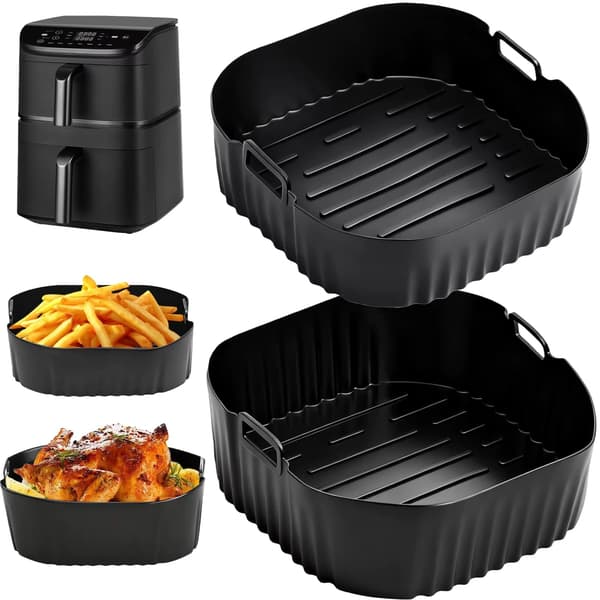 Silikonform för luftfritös - 2-pack - Återvinningsbar - Non-stick - Ugnssäker