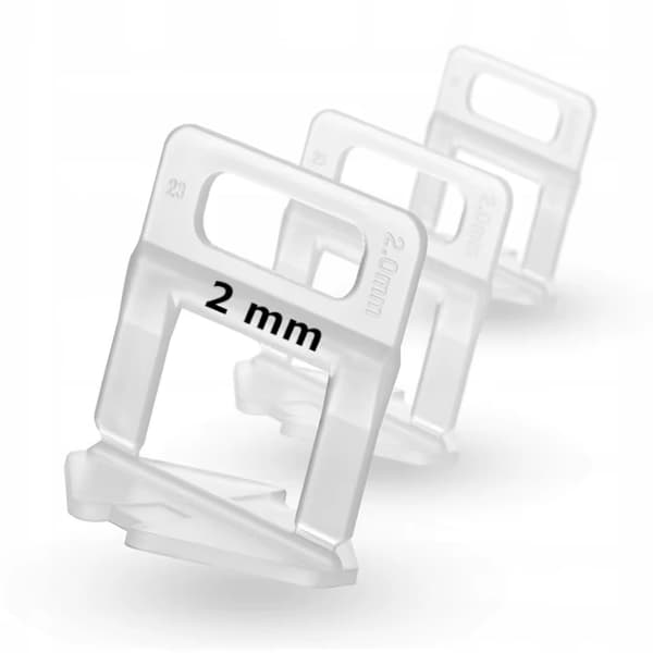 500 nivelleringsklemmer til fliser - Nivelleringssystem - 2 mm