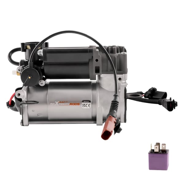 Kompressor luftfjädring - Luftfjäderkompressor 4E0616007 - Med relä - För A8 6/8-cyl motor
