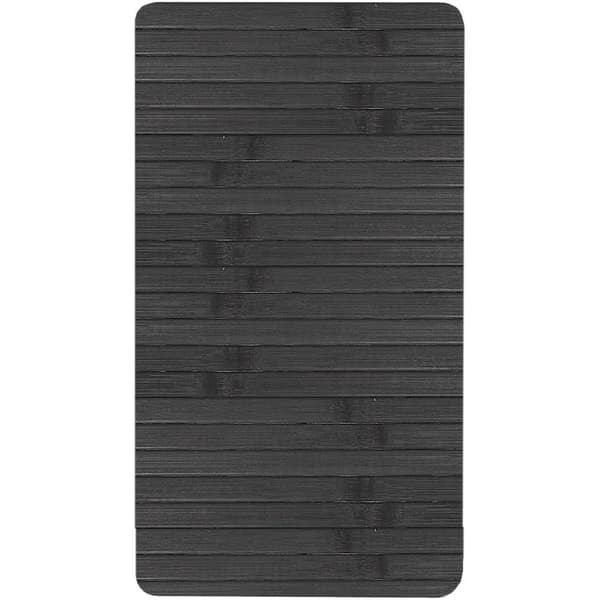 Bordunderlag i bambus - Bordstablet - Sammenrullelig - Rektangulær - 44 x 24 cm - Sort