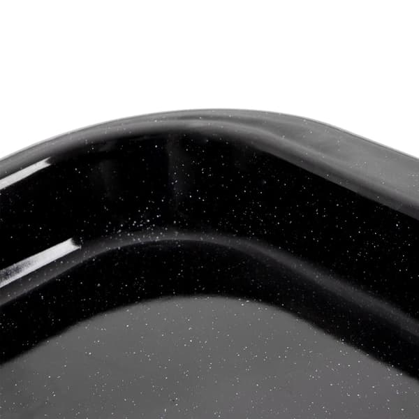 Emaljeret Bageplade - Rektangulær Ovnplade - 40 x 35,5 x 2 cm - Sort