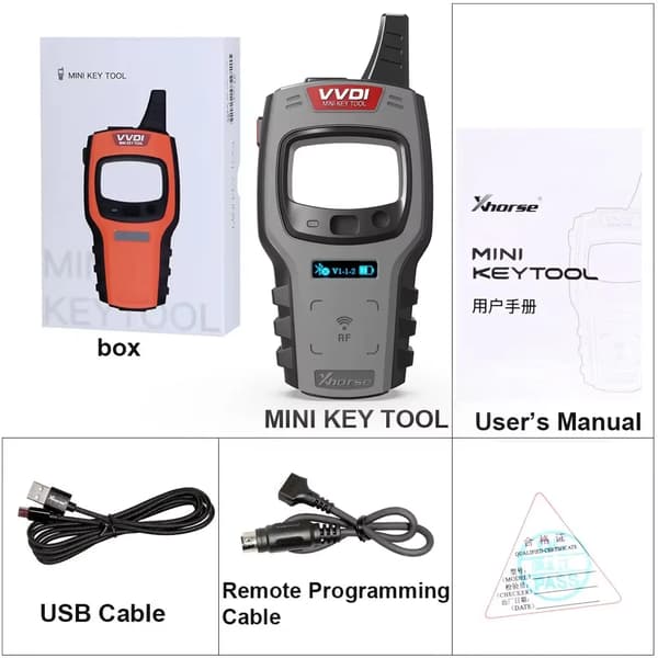 Bilnøgleprogrammerer - Mini Key Tool - Global version - 96-bit 48-Clone - Super Chip/ID48 - iOS/Android - 15 chips