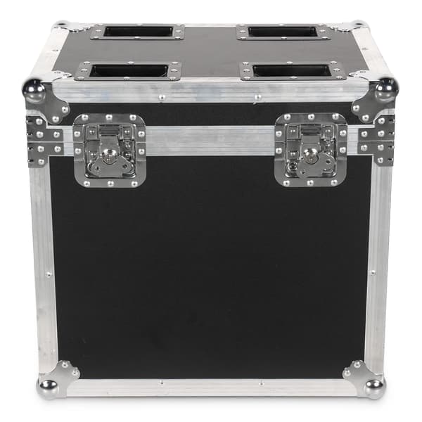 Flightcase til 4 LED Moving Head-lamper - Robust - Med Hjul - RGB - 30 W - EU-stik - Sort