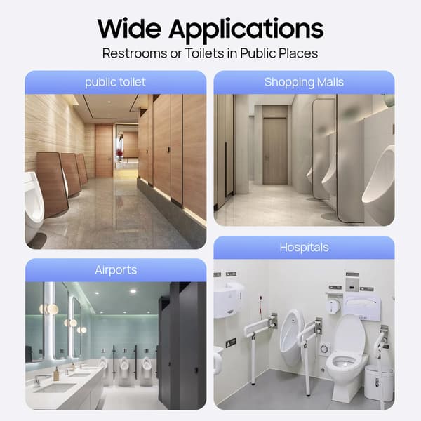 Urinal - Automatisk sensor spolventil - Väggmonterad - Helkoppar - CE-certifierad - 5x5x33,5 cm