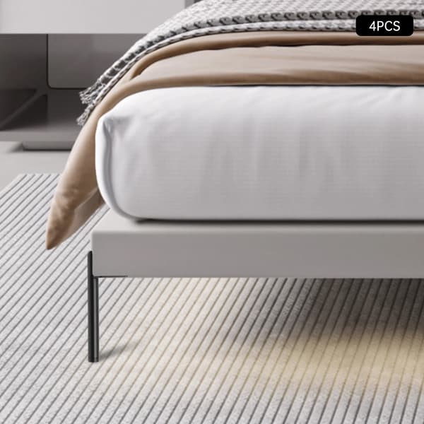Møbelben - Sæt med 4 - Metal - 18 cm Højde - Runde - Til Sofa & Sofabord - Sort
