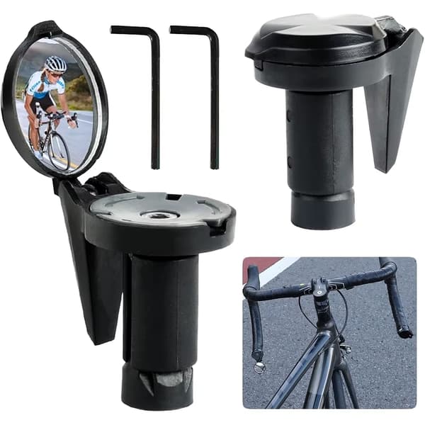 2-pack Mini Cykelbackspeglar - MTB- och Landsvägscykelspeglar - Bakåtsikt - Styrefäste