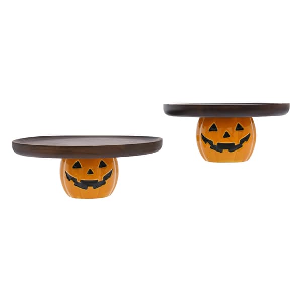 Græskar Bageformsæt - Kageforme - 2-Pak - Græskar & Rundt Græskar-Motiv - Til Halloween - Sort