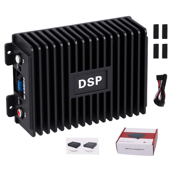 Bilforstærker - DSP lydprocessor - 4-kanals - Full-range - 12 V - CE