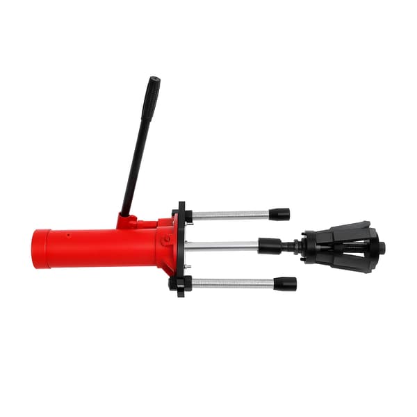 Hydraulisk cylinderfoderavdragare - 15T torr/våt typ - För 80–140 mm foder - Slitstark - 15 cm slaglängd - Röd