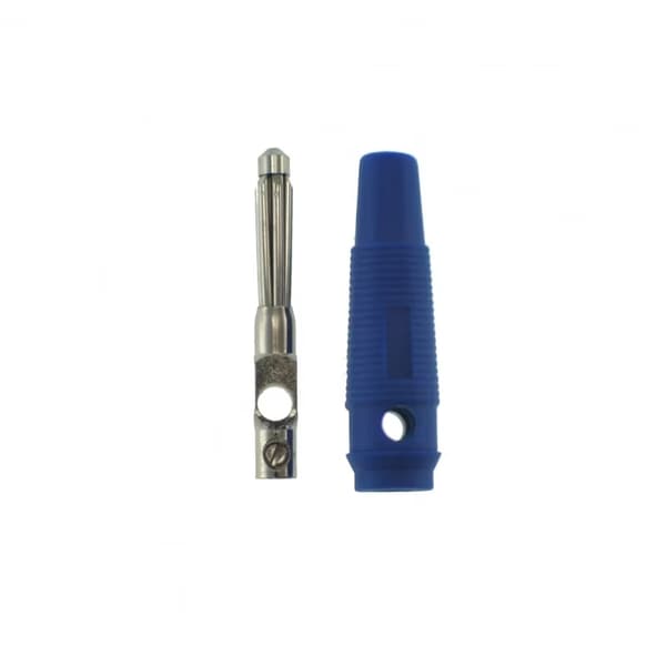 4 mm bananstik - BP4526 - Han - Stabelbart - Blå - Til testledninger og multimetre