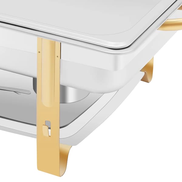 Buffetvarmer - Chafing Dish - Rustfrit stål - Med brænderholdere - Til buffet & catering - Sølv