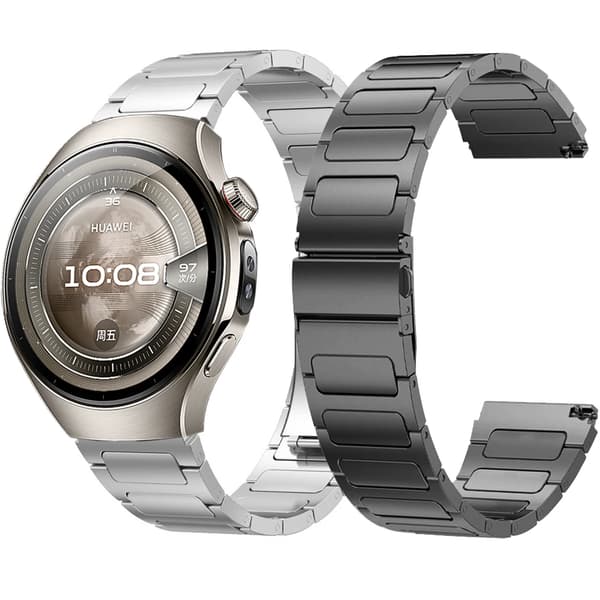 Smartwatchrem - Watch 4/4 Pro 46 mm - Rustfrit stål - Foldespænde - Sølv