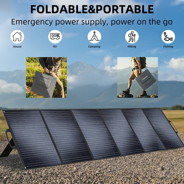 Sammenfoldeligt solpanel - S400 solcellepanel - 400 W - 1 panel - Monokrystallinsk - 21,8 % effektivitet - Til autocamper og camping
