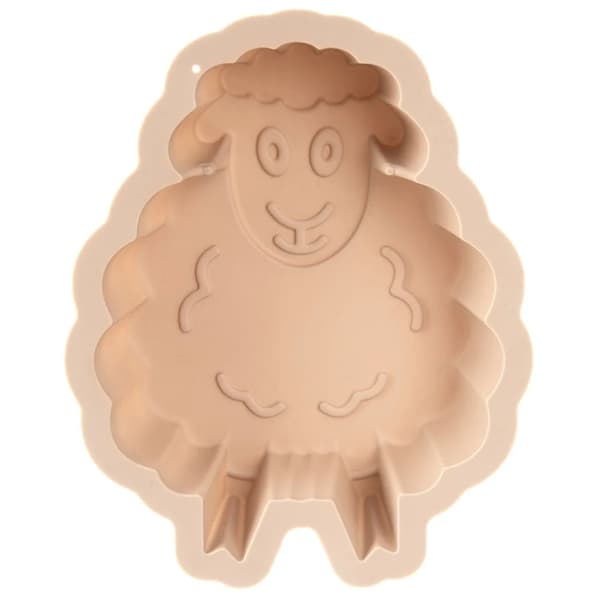 Lam form i silikone - Bageform - 20 x 16 x 4,5 cm - Beige