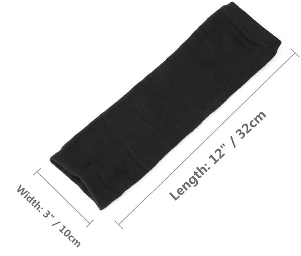 Fingerløse handsker - Strikkede armvarmere - Tommelfingerhul - Elastiske - Polyester - Til sport - Sorte