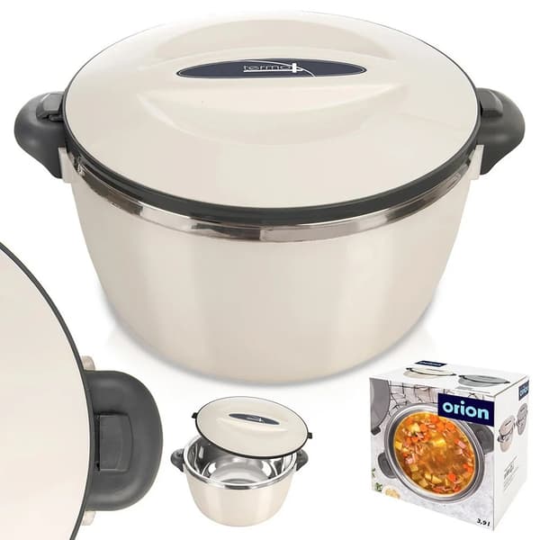 Madtermokande - Termobeholder til mad - Rustfrit stål - 3,5 l