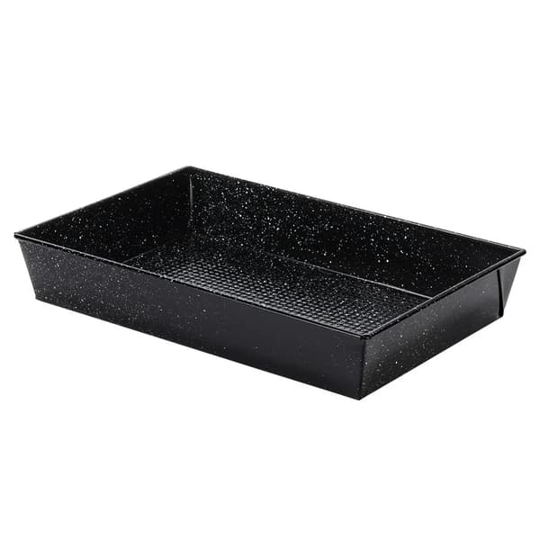 Granitbageform - Bageform i metal - 36 x 24 x 6 cm - Sort