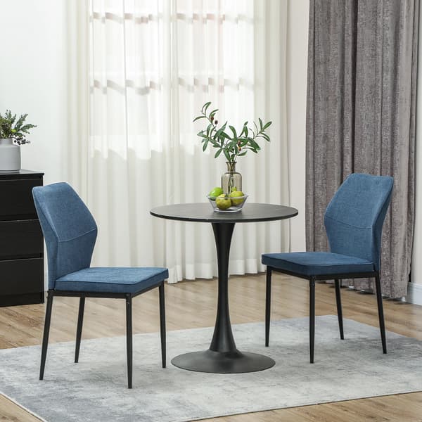 2-pack stolar - Vardagsrumsstol - Träram - Ovadderad sits - Montering krävs - Blå