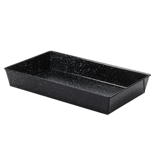 Bageform i granit - Metal - 39,5 x 24 x 6 cm - Sort