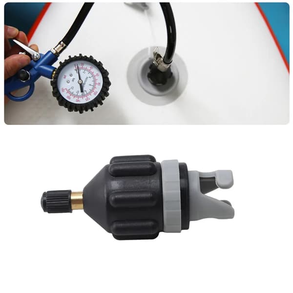 Pumpadapter til kajak SUP paddleboard - Luftventil adapter - Til elektrisk pumpe - Til oppustelig båd og board - Konverterer til standardventil