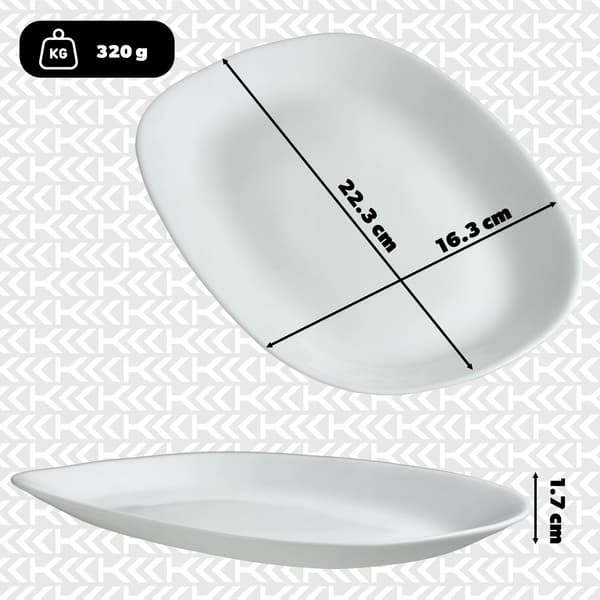 Serveringsfad - Ovalt anretningsfad - 22 x 16 cm - Sølv