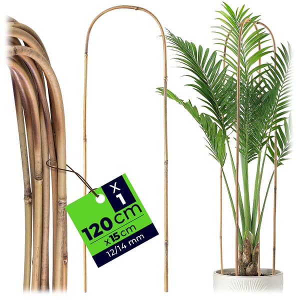 Bambu växtbåge - Växtstöd Båge - Storlek 120 x 15 cm - Material Bambu - 1 Styck - För Trädgårdsväxter