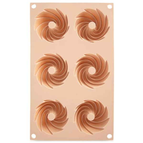Muffinform - Silikoneform til muffins - Mål 28 x 17 x 3 cm - Beige