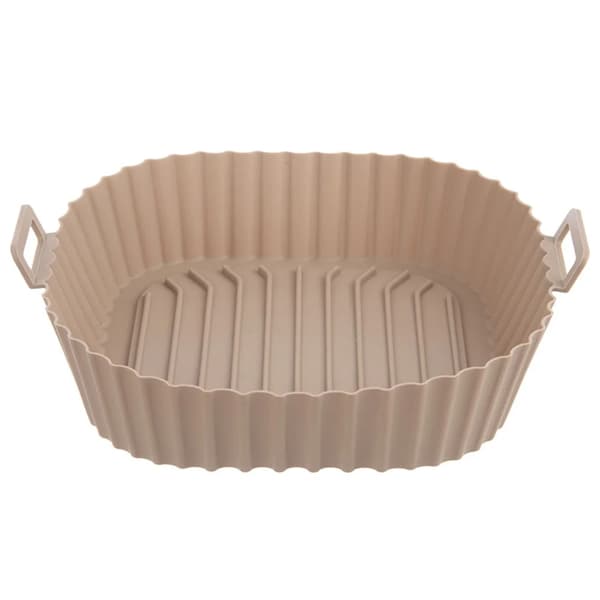 Silikoneform til airfryer - Fedtfri - 22 cm - Beige