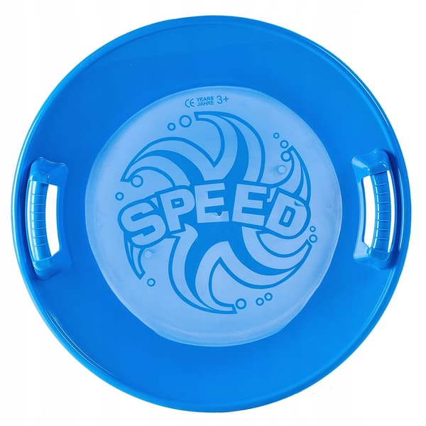 Sneslæde - Rund snetallerken - Diameter 65 cm - Blå