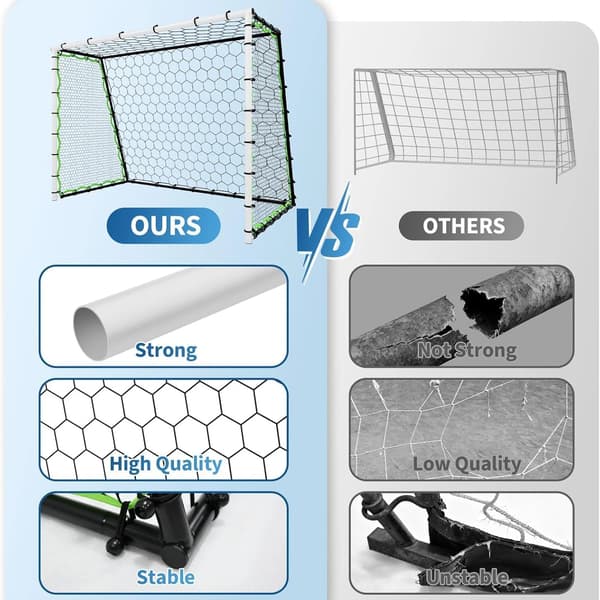 Fodboldmål - Rebounder Net 213x152 cm - Træningsnet Til Skud Og Aflevering - Til Have Og Baghave - Polyester