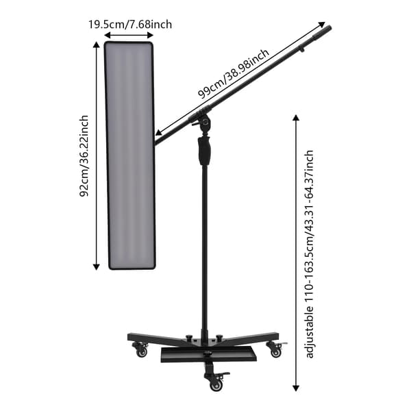LED bulelampe til bil - PDR dent repair lys - Reflektorplade 92 x 19,5 cm - Justerbart LED arbejdslys til bulefjernelse