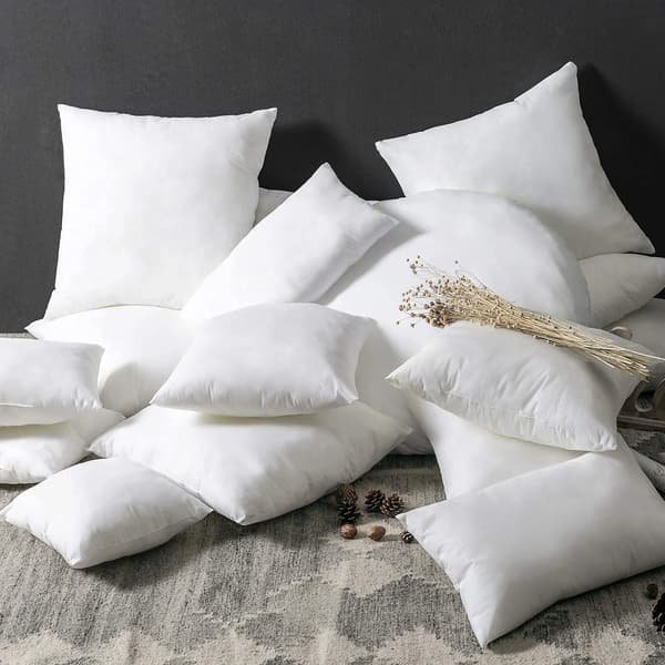 Pudekerner - 8-pak - Til sofa- og sædehynder - 45 x 45 cm - Polyesterfiber - Åndbare - Vaskbare - Broderede