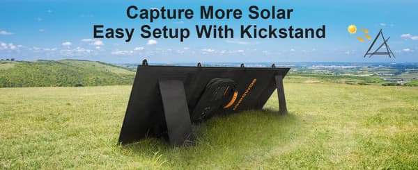Solcelleoplader - 60W foldbart solpanel - 4 paneler - Monokrystallinsk - USB-C USB-A 18V DC output - Til camping, mobil og powerbank