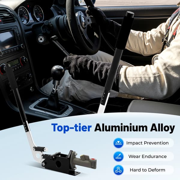 Hydraulisk håndbremse til simracing - PC drift e-brake - Hall-sensor - Universel montering - Aluminiumslegering - M8 gevind - Sort