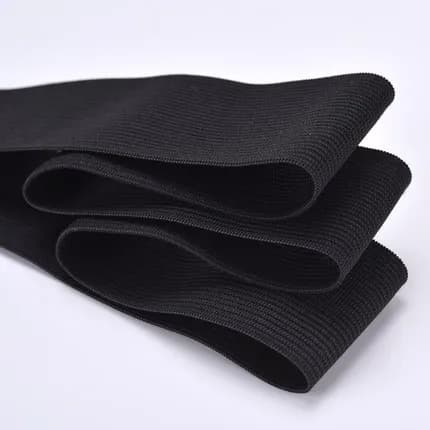 Elastisk bånd - Sytilbehør - Polyester - 25 mm - Høj elasticitet - DIY - Sort